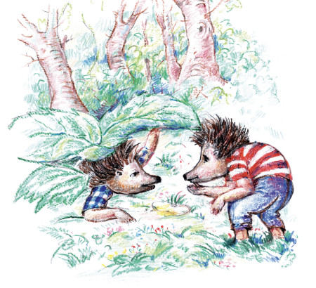 Borítókép: A barátság igazi támaszt nyújt a legnehezebb pillanatokban is: részlet Tüsi Süni és Böködő Manó kalandjaiból