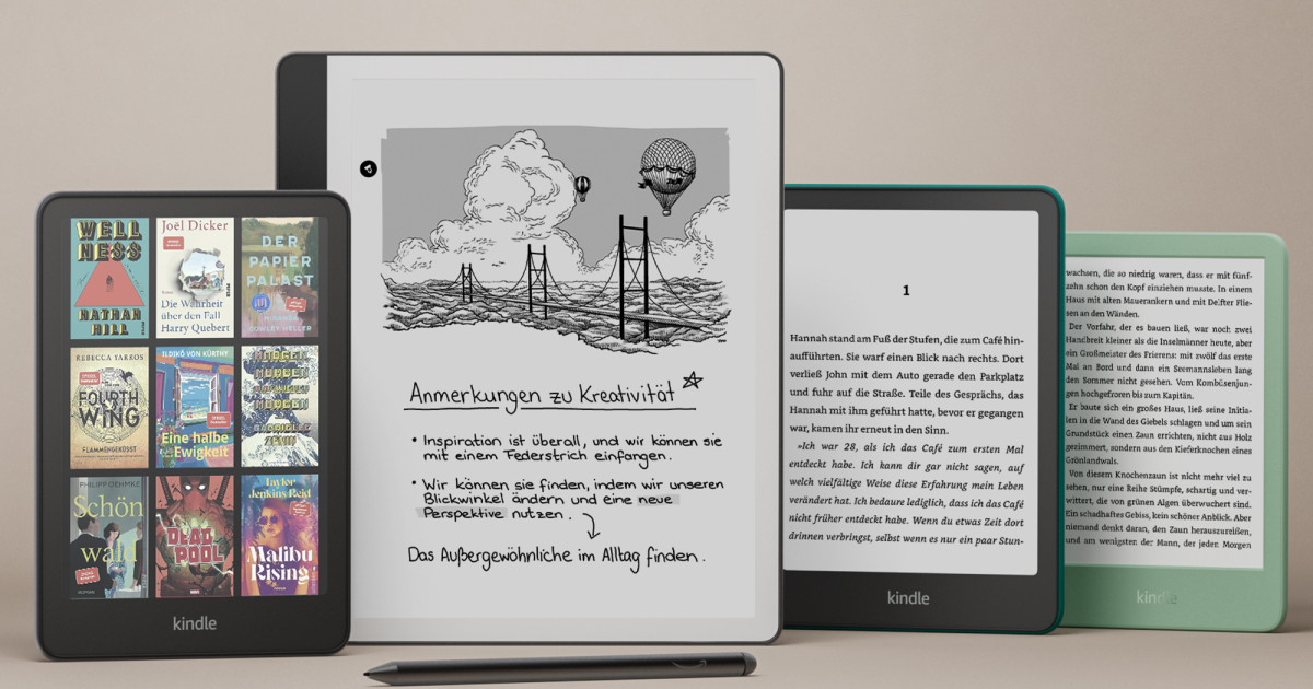 Amazon Kindle portfólió egy része