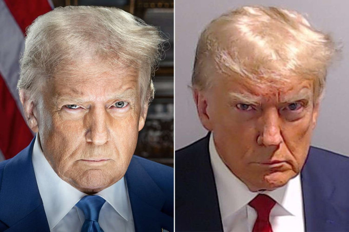 Trump portréja és mugshotja