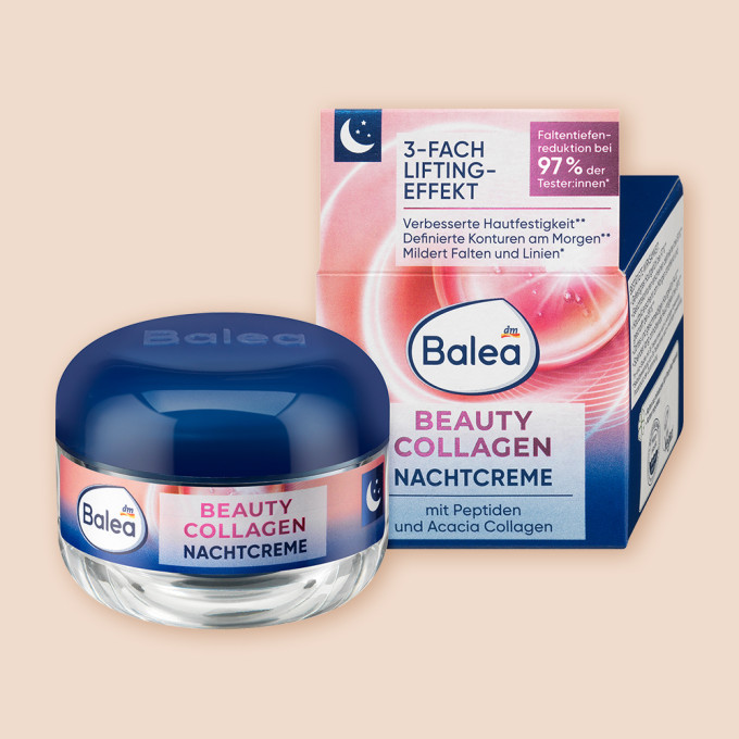 Balea Éjszakai arckrém Beauty Collagen, peptidekkel és Acacia Collagénnel, 50 mlKlikk a fotóra és vásárold meg!