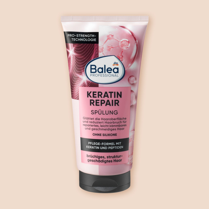 Balea PROFESSIONAL Hajbalzsam károsodott és töredezett hajra Keratin Repair, keratinnal és peptidekkel, 200 mlA képre kattintva meg is vásárolhatod!