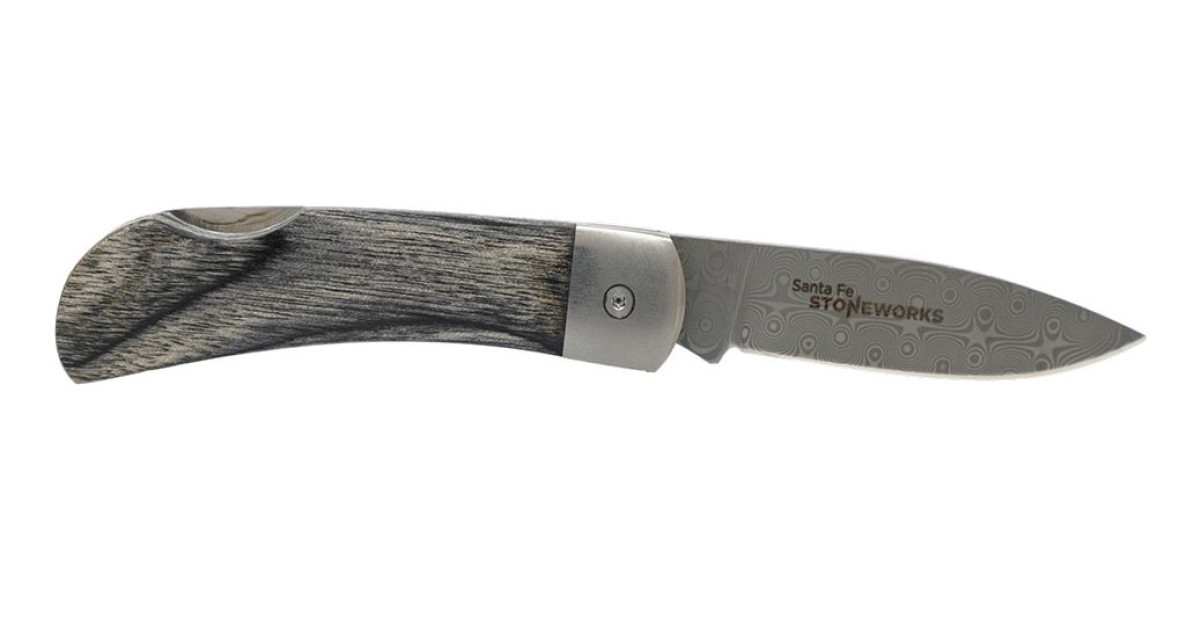 Dinosaur Bone + Amber Damascus Knife