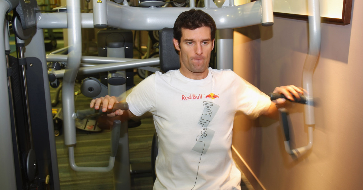 Mark Webber az edzőteremben