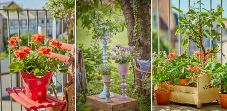 Borítókép: Ajándékozz új külsőt a muskátlinak! - Kreatív kézműves ötletek használt virágtartókhoz