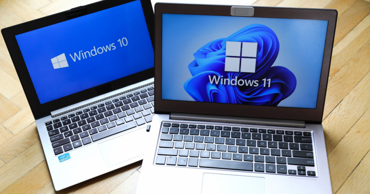 Két számítógép Windows 10-zel és 11-gyel