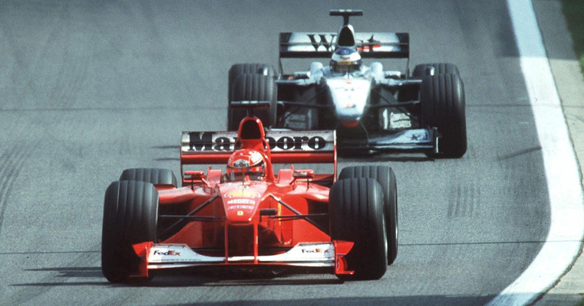 Michael Schumacher és Mika Häkkinen a 2000-es Belga Nagydíjon
