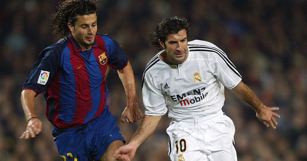 Luis Figo Real-mezben a Barcelona ellen
