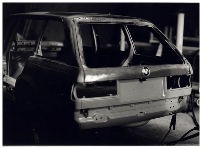 Max Reisböck a saját készítésű E30 kombijával