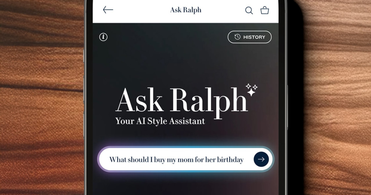 Ask Ralph csetbot egy telefon kijelzőjén