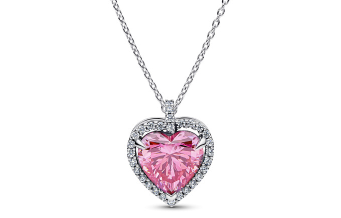 Rózsaszín glória szív collier nyaklánc