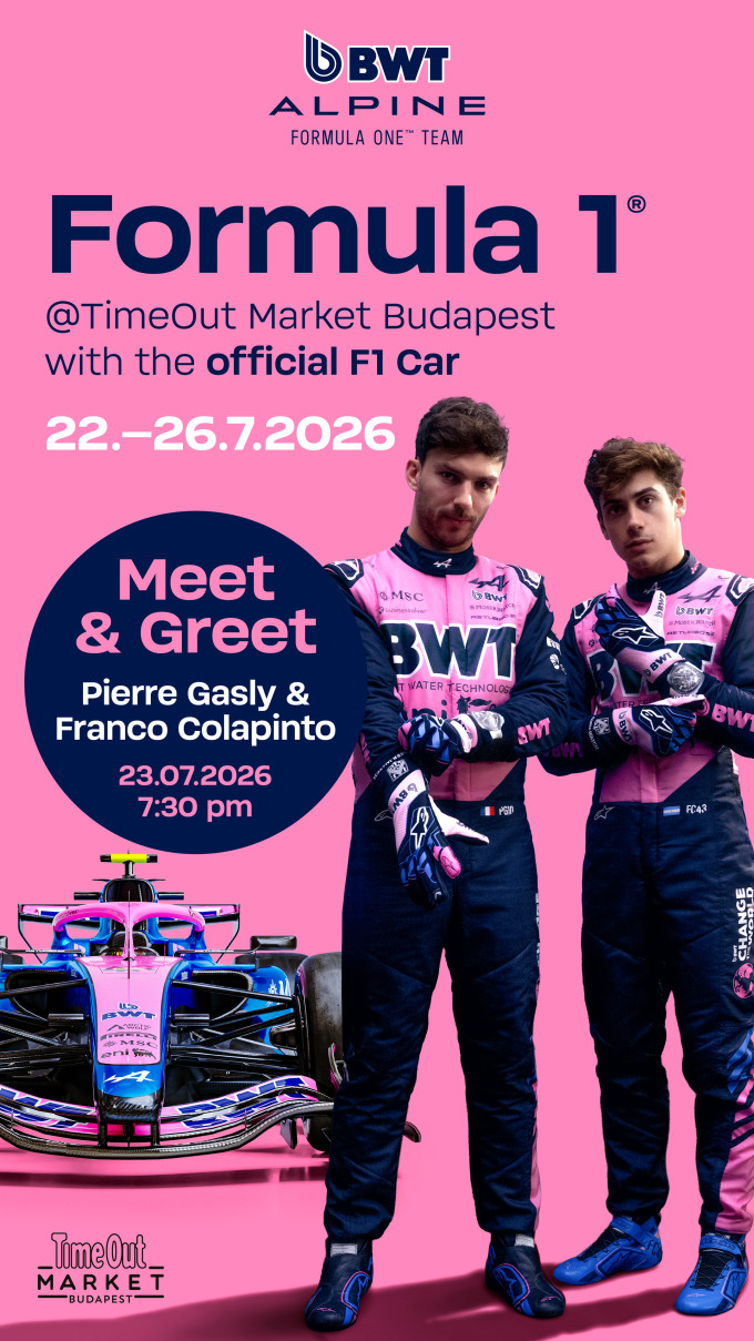 A BWT Alpine Formula One Team két pilótája, Pierre Gasly és Franco Colapinto július 23-án a Corvin Palace-ban tartanak közönségtalálkozót, ahol fotót is készíthetsz velük!