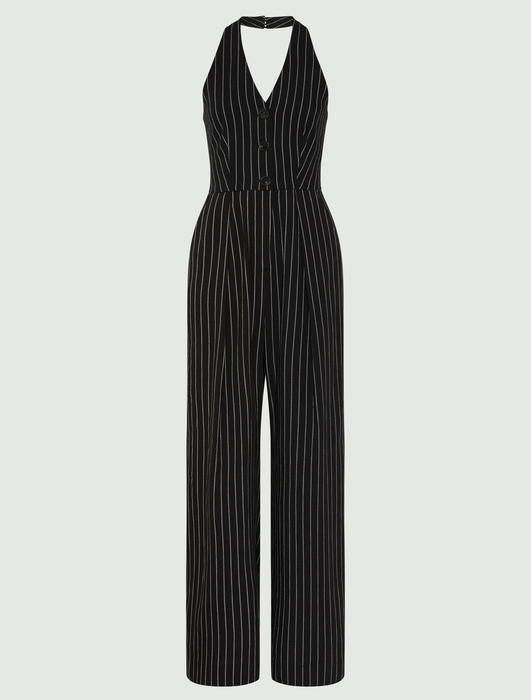Pinstriped jumpsuit