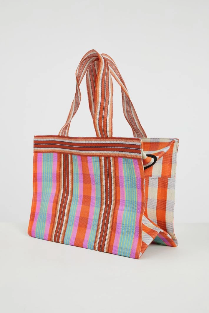 Kockás shopper bag