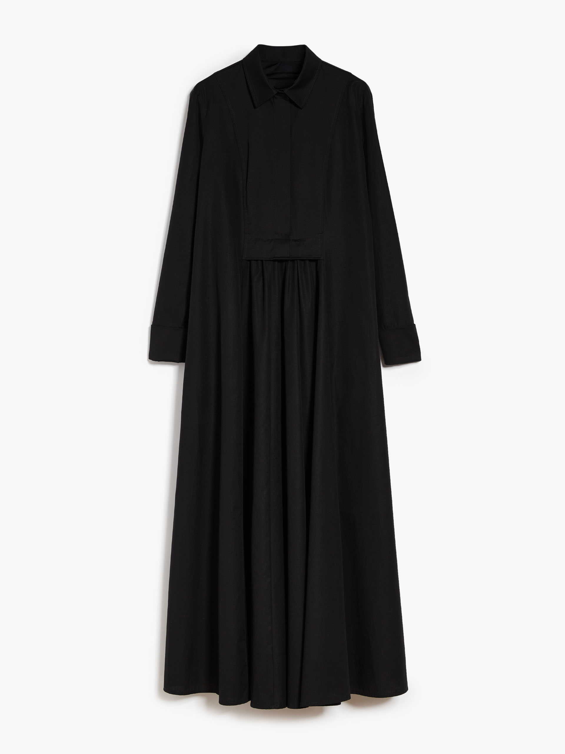 Bő fekete puplin ruha