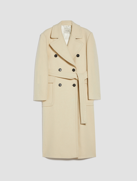 Egyenes szabású, gyapjúkeverék kabát